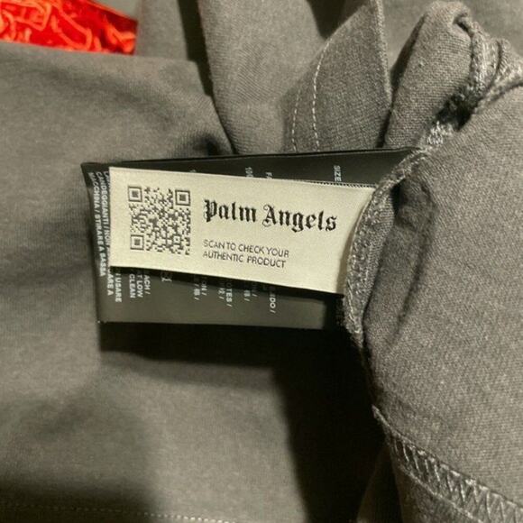 Palm Angels cropped dark gray T shirt L - Picture 10 of 12